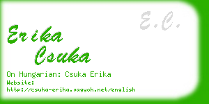 erika csuka business card